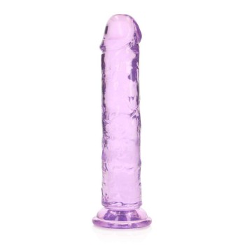 Straight Realistic Dildo With Suction Cup Purple 20cm