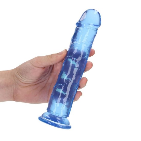 Straight Realistic Dildo With Suction Cup Blue 22cm Sex Toys