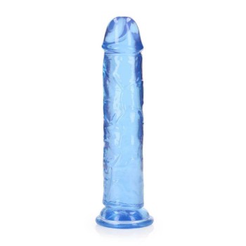 Μαλακό Πέος Χωρίς Όρχεις - Straight Realistic Dildo With Suction Cup Blue 22cm