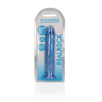 Straight Realistic Dildo With Suction Cup Blue 22cm