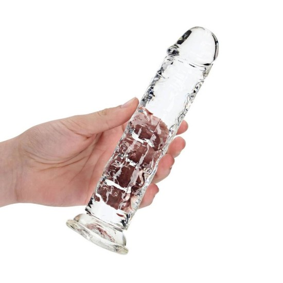 Μαλακό Πέος Χωρίς Όρχεις - Straight Realistic Dildo With Suction Cup Clear 22cm Sex Toys 