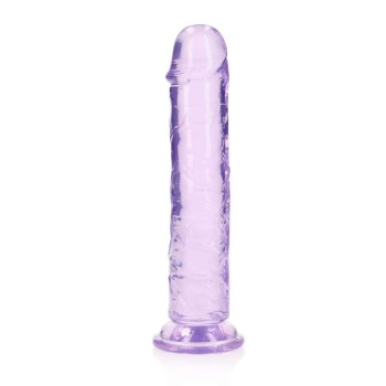 Μαλακό Πέος Χωρίς Όρχεις - Straight Realistic Dildo With Suction Cup Purple 22cm