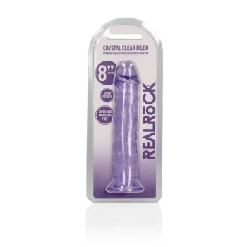 Straight Realistic Dildo With Suction Cup Purple 22cm