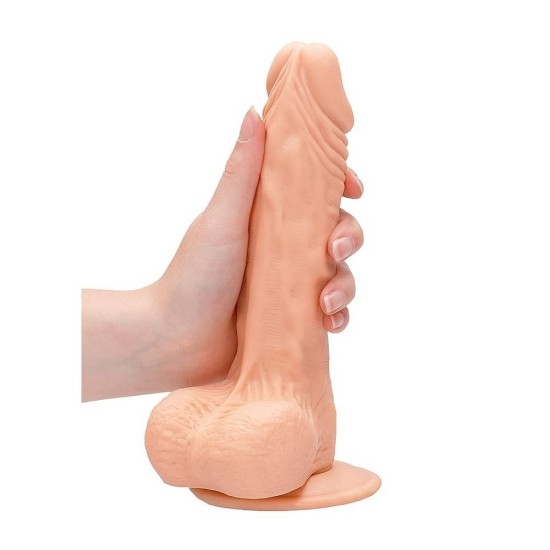 Μαλακό Ρεαλιστικό Πέος - Dong With Testicles Beige 20cm Sex Toys 