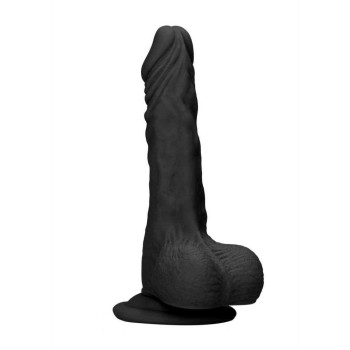 Μαλακό Ρεαλιστικό Πέος - Dong With Testicles Black 20cm