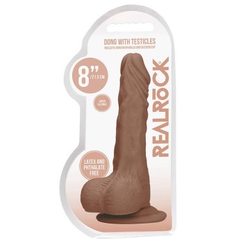 Μαλακό Ρεαλιστικό Πέος - Dong With Testicles Brown 20cm