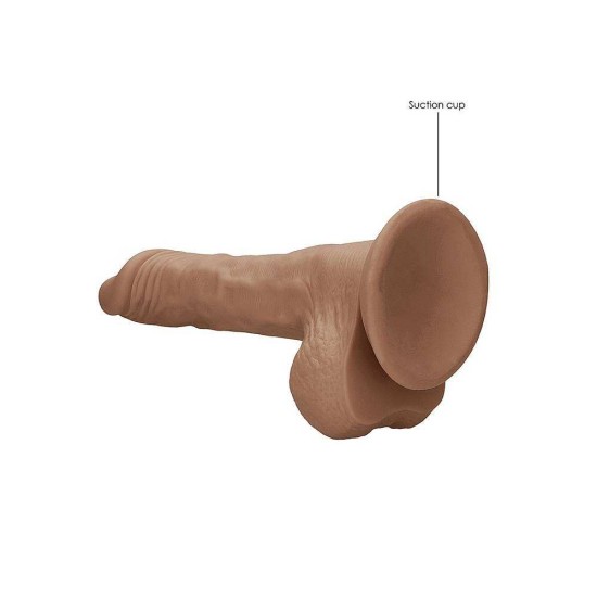 Μαλακό Ρεαλιστικό Πέος - Dong With Testicles Brown 27cm Sex Toys 