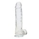 Μεγάλο Μαλακό Πέος - Crystal Clear Realistic Dildo With Balls Clear 25cm Sex Toys 