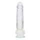 Μεγάλο Μαλακό Πέος - Crystal Clear Realistic Dildo With Balls Clear 25cm Sex Toys 