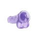 Μεγάλο Μαλακό Πέος - Crystal Clear Realistic Dildo With Balls Purple 25cm Sex Toys 