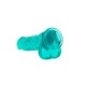 Μεγάλο Μαλακό Πέος - Crystal Clear Realistic Dildo With Balls Turquoise 25cm Sex Toys 