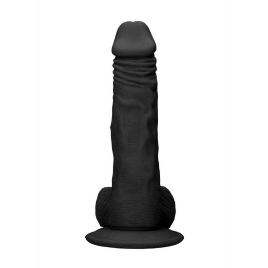 Μεγάλο Μαλακό Πέος - Dong With Testicles Black 25cm Sex Toys 