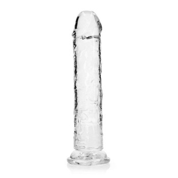 Straight Realistic Dildo With Suction Cup Clear 25cm