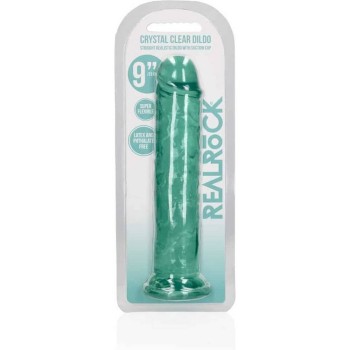 Straight Realistic Dildo With Suction Cup Green 25cm