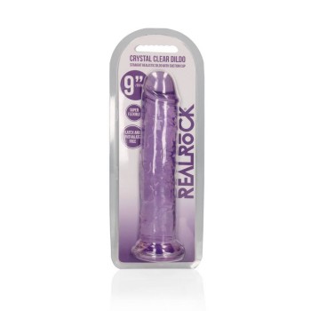 Straight Realistic Dildo With Suction Cup Purple 25cm