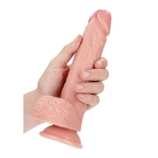 Μεγάλο Ομοίωμα Πέους - Straight Realistic Dildo With Balls Beige 20cm Sex Toys 