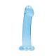 Crystal Clear Non Realistic Dildo Blue 17cm Sex Toys