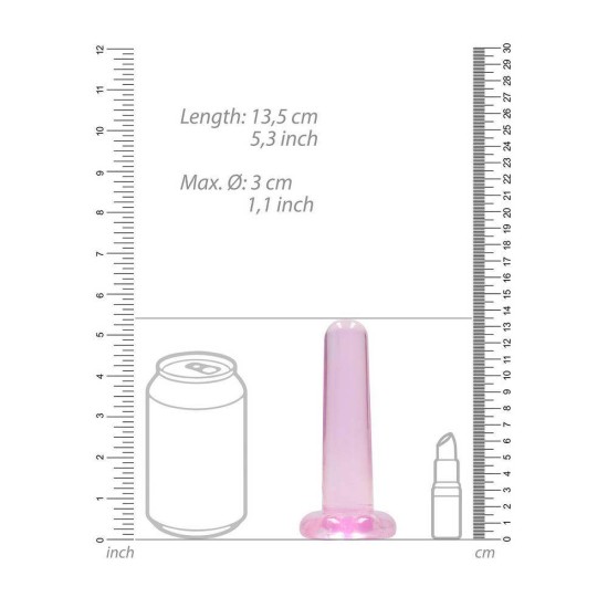 Μη Ρεαλιστικό Ομοίωμα - Crystal Clear Non Realistic Dildo Pink 13cm Sex Toys 