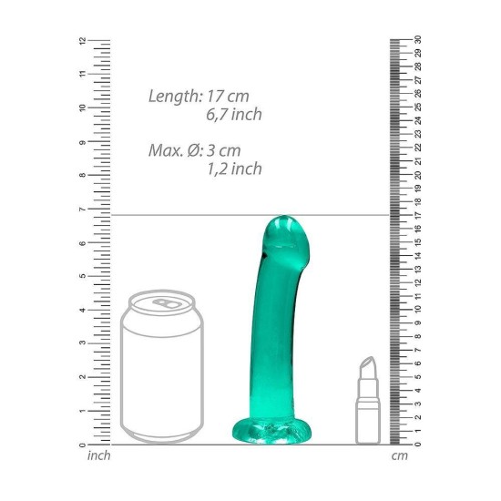 Μη Ρεαλιστικό Ομοίωμα - Crystal Clear Non Realistic Dildo Turquoise 17cm Sex Toys 