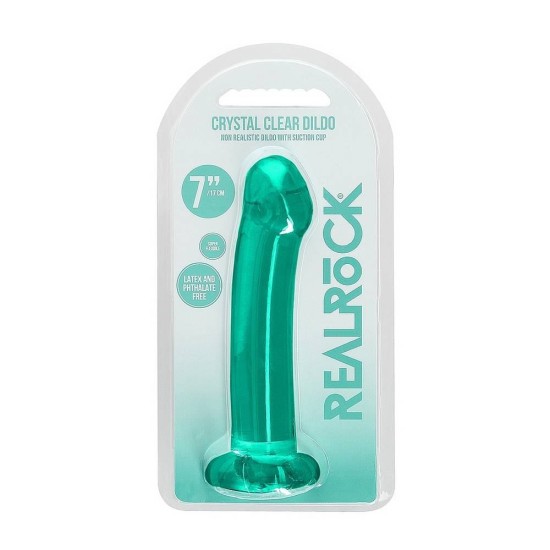 Μη Ρεαλιστικό Ομοίωμα - Crystal Clear Non Realistic Dildo Turquoise 17cm Sex Toys 