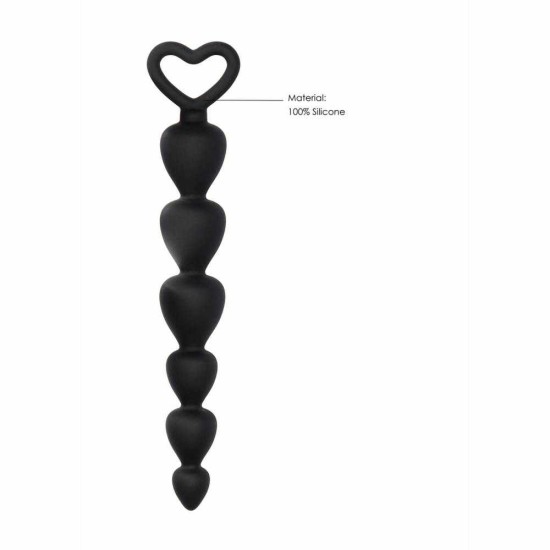 Shots Silicone Anal Beads Black Sex Toys