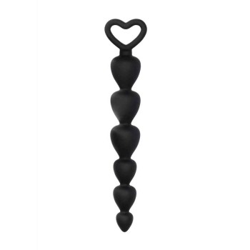 Shots Silicone Anal Beads Black