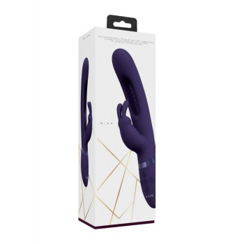 Mika Vibrating Rabbit With G Spot Flapping Stimulator Purple