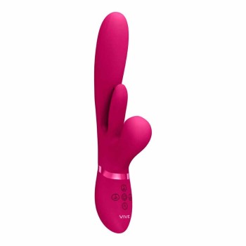 Rabbit Δονητής Με Γλώσσα Και Παλμούς - Kura Thrusting Vibrator With Flapping Tongue & Pulse Wave Pink