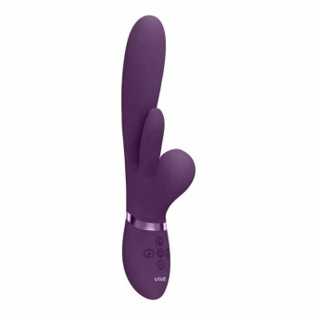 Rabbit Δονητής Με Γλώσσα Και Παλμούς - Kura Thrusting Vibrator With Flapping Tongue & Pulse Wave Purple