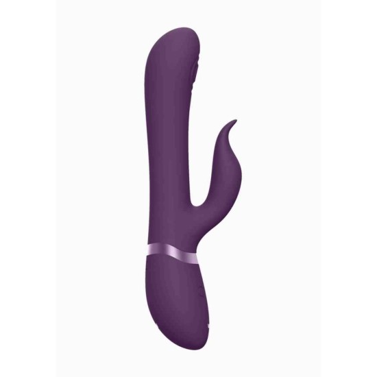 Rabbit Δονητής Με Κεφαλές - Etsu Pulse Wave Vibrating Rabbit With 4 Sleeves Purple Sex Toys 