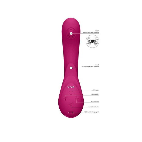 Miki Pulse Wave & Flickering Vibrator Pink Sex Toys