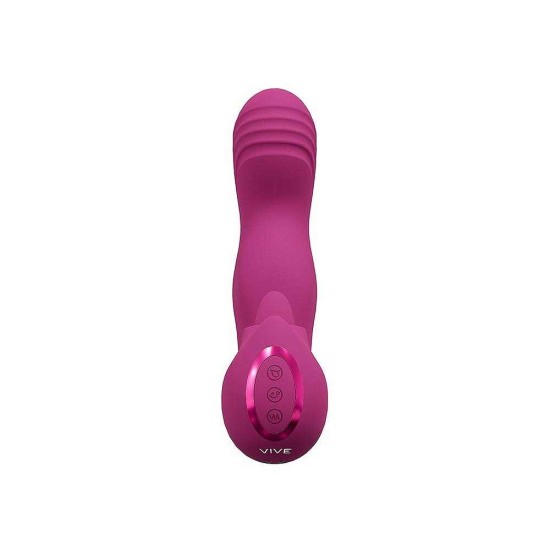 Yumi Triple Finger Motion Vibrator With Tongue Pink Sex Toys