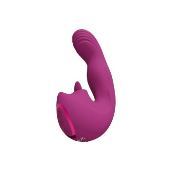 Rabbit Δονητής Με Κίνηση Και Γλώσσα - Yumi Triple Finger Motion Vibrator With Tongue Pink