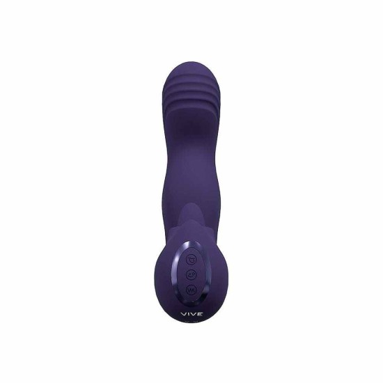 Yumi Triple Finger Motion Vibrator With Tongue Purple Sex Toys
