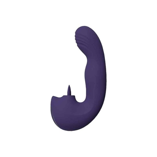 Rabbit Δονητής Με Κίνηση Και Γλώσσα - Yumi Triple Finger Motion Vibrator With Tongue Purple Sex Toys 