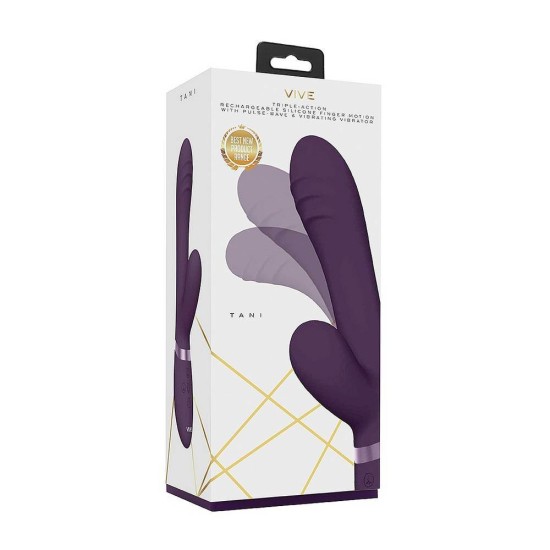 Rabbit Δονητής Με Κίνηση - Tani Finger Motion Vibrator With Pulse Wave Purple Sex Toys 