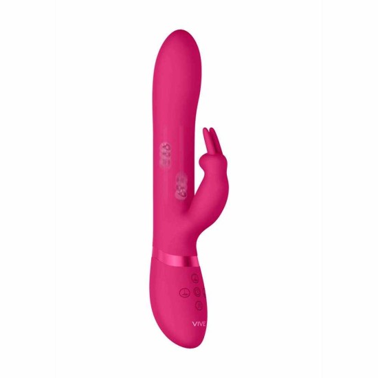 Rabbit Δονητής Με Κινούμενες Μπίλιες - Amoris Up & Down Beaded Motion Rabbit Vibrator Pink Sex Toys 
