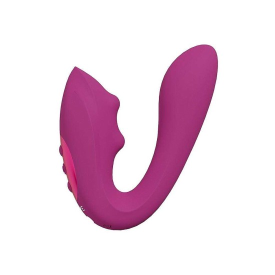Rabbit Δονητής Με Κινούμενες Μπίλιες - Yuki Dual G Spot Vibrator With Beads Pink Sex Toys 