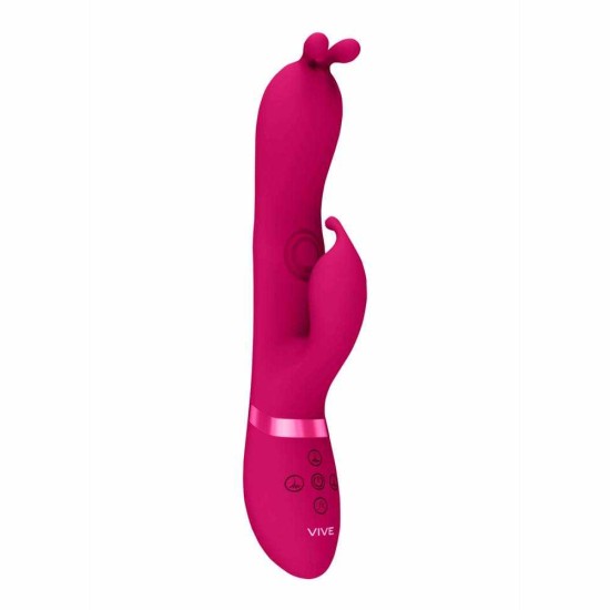 Rabbit Δονητής Με Παλμούς - Gada Vibrating Bunny Ear Rabbit With Pulse Wave Shaft Pink Sex Toys 