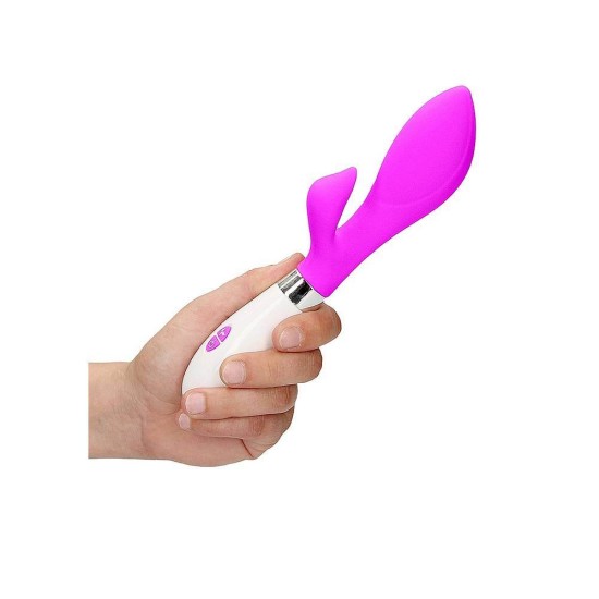 Rabbit Δονητής Σιλικόνης - Achelois Silicone Rabbit Vibrator Fuchsia Sex Toys 