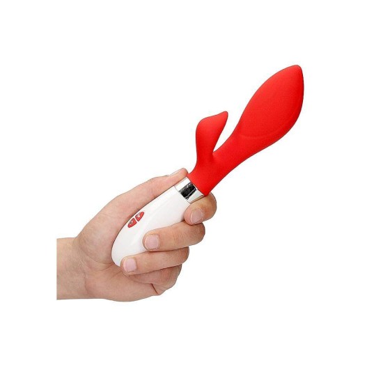 Rabbit Δονητής Σιλικόνης - Achelois Silicone Rabbit Vibrator Red Sex Toys 