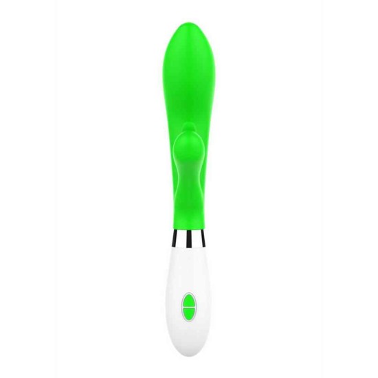 Agave Silicone Rabbit Vibrator Green Sex Toys