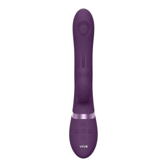 Rini Pulse Wave & Vibrating Double Penetration Rabbit Purple Sex Toys
