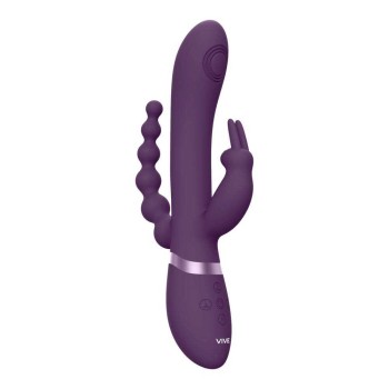 Rini Pulse Wave & Vibrating Double Penetration Rabbit Purple