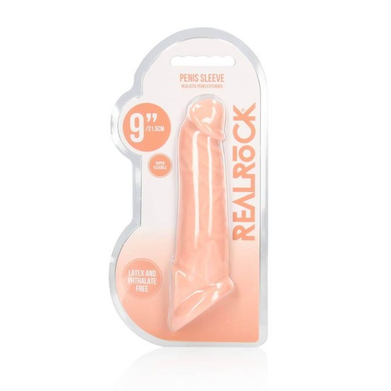 Ρεαλιστικό Κάλυμμα Πέους - Realrock Realistic Penis Extender Beige 21cm Sex Toys 