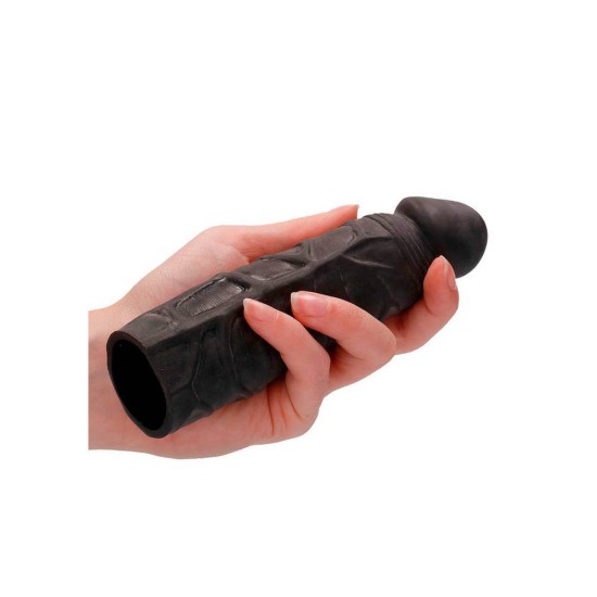 Ρεαλιστικό Κάλυμμα Πέους - Realrock Realistic Penis Extender Black 17cm Sex Toys 