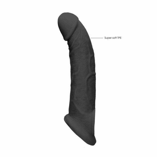 Ρεαλιστικό Κάλυμμα Πέους - Realrock Realistic Penis Extender Black 21cm Sex Toys 