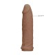 Ρεαλιστικό Κάλυμμα Πέους - Realrock Realistic Penis Extender Brown 16cm Sex Toys 