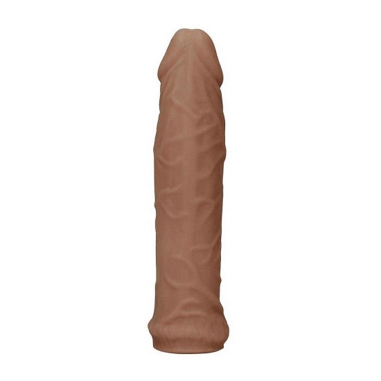 Ρεαλιστικό Κάλυμμα Πέους - Realrock Realistic Penis Extender Brown 16cm Sex Toys 
