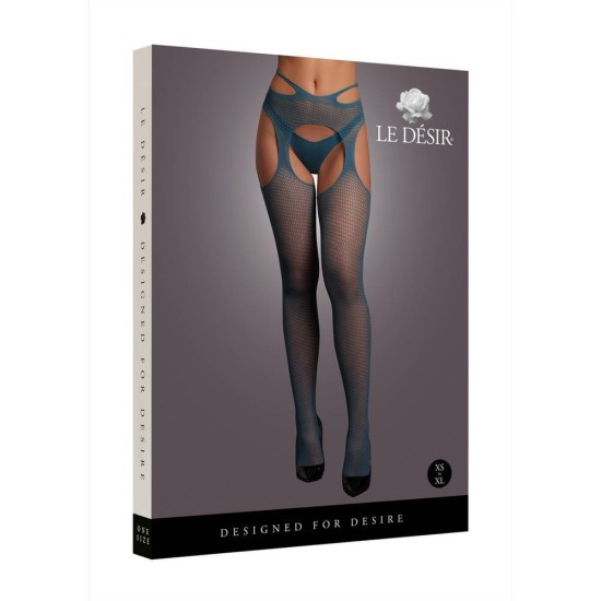 Σέξι Καλσόν Ζαρτιέρες - Le Desir Suspender Pantyhose With Strappy Waist Green Ερωτικά Εσώρουχα 